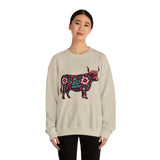 Floral Christmas Highland Crewneck Sweatshirt {H&H exclusive}