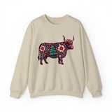 Floral Christmas Highland Crewneck Sweatshirt {H&H exclusive}