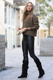 High Rise Faux Leather Leggings