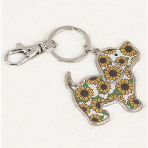 Sunflower pup key ring