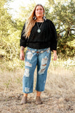 Forever Chasing Cowboys Copper Cream Floral Concho Link Belt Plus