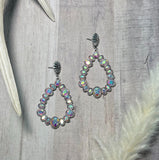 Glowing and Perfection Silver Earrings with AB Crystals