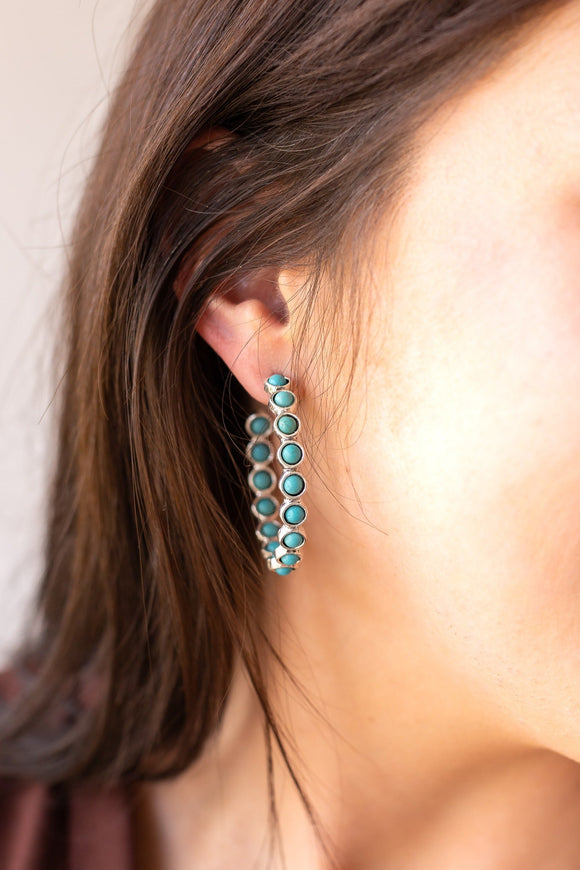 Turquoise Tranquility Hoops